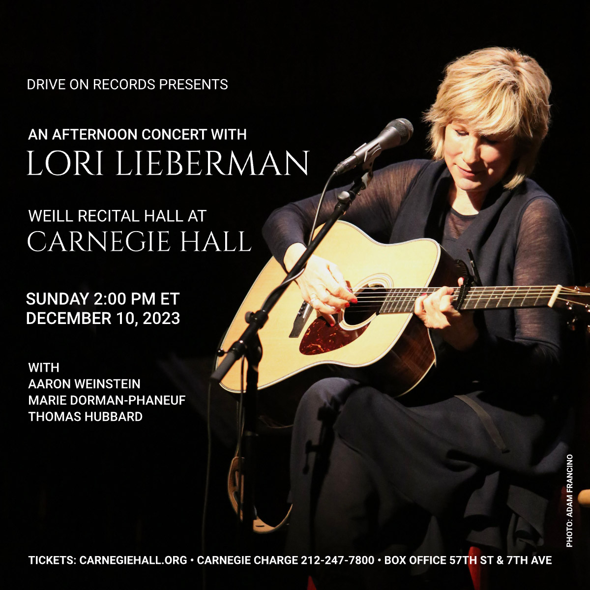 An Afternoon with Lori Lieberman at Carnegie Hall